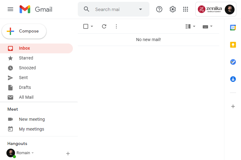 An empty inbox